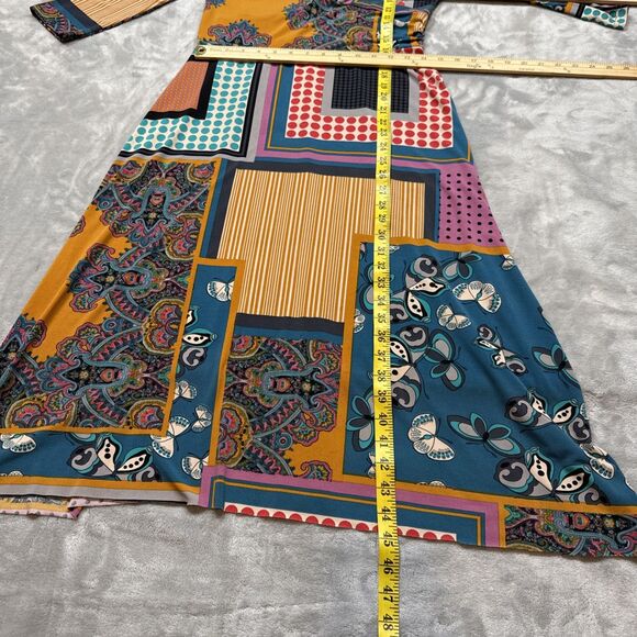 Uncle Frank Anthropologie Women’s Small Boho Patchwork V-Neck Dress Multicolor - Picture 3 of 7